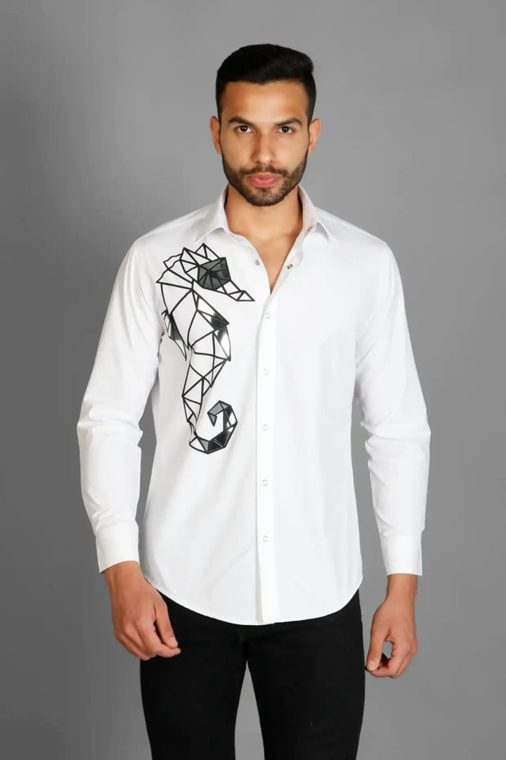 Abstract Seahorse Men's Shirt