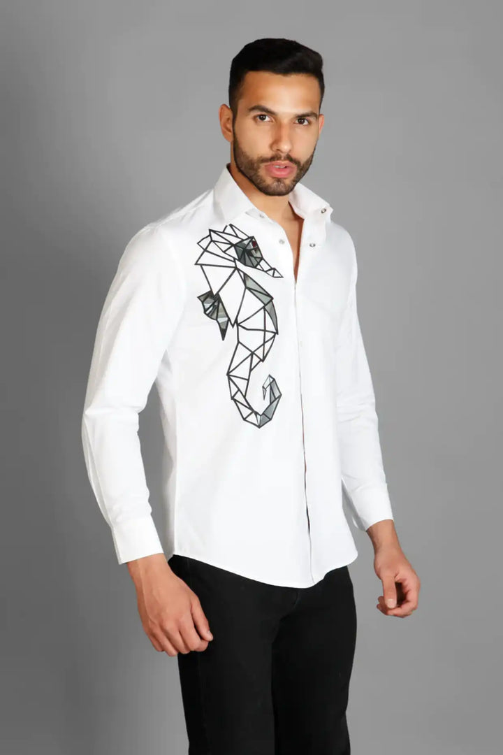 Abstract Seahorse Men's Shirt