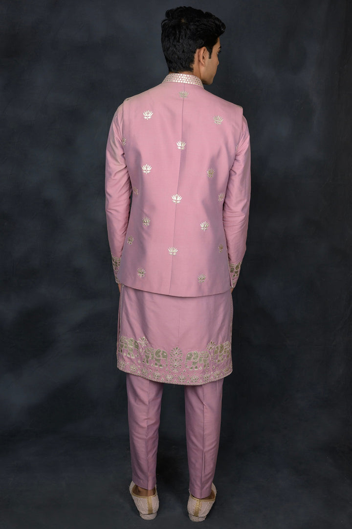 Exquisite Short Open Jacket & Kurta Set