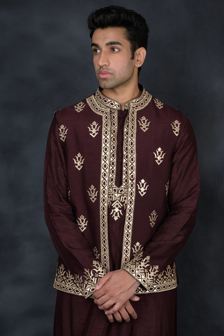 Bold Boundaries Short Open Jacket & Kurta Set