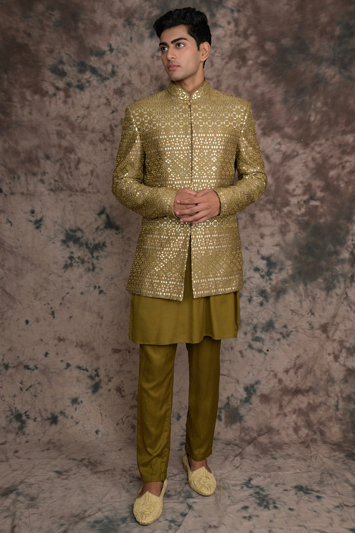 Classic Long Jacket & Kurta Set