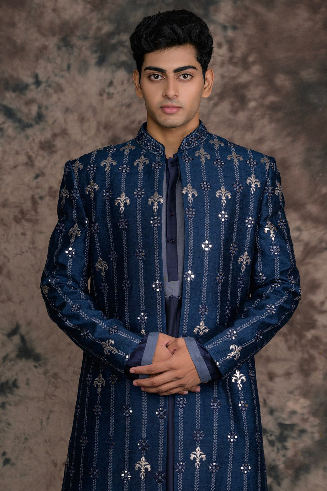 Duke Long Open Jacket & Kurta Set