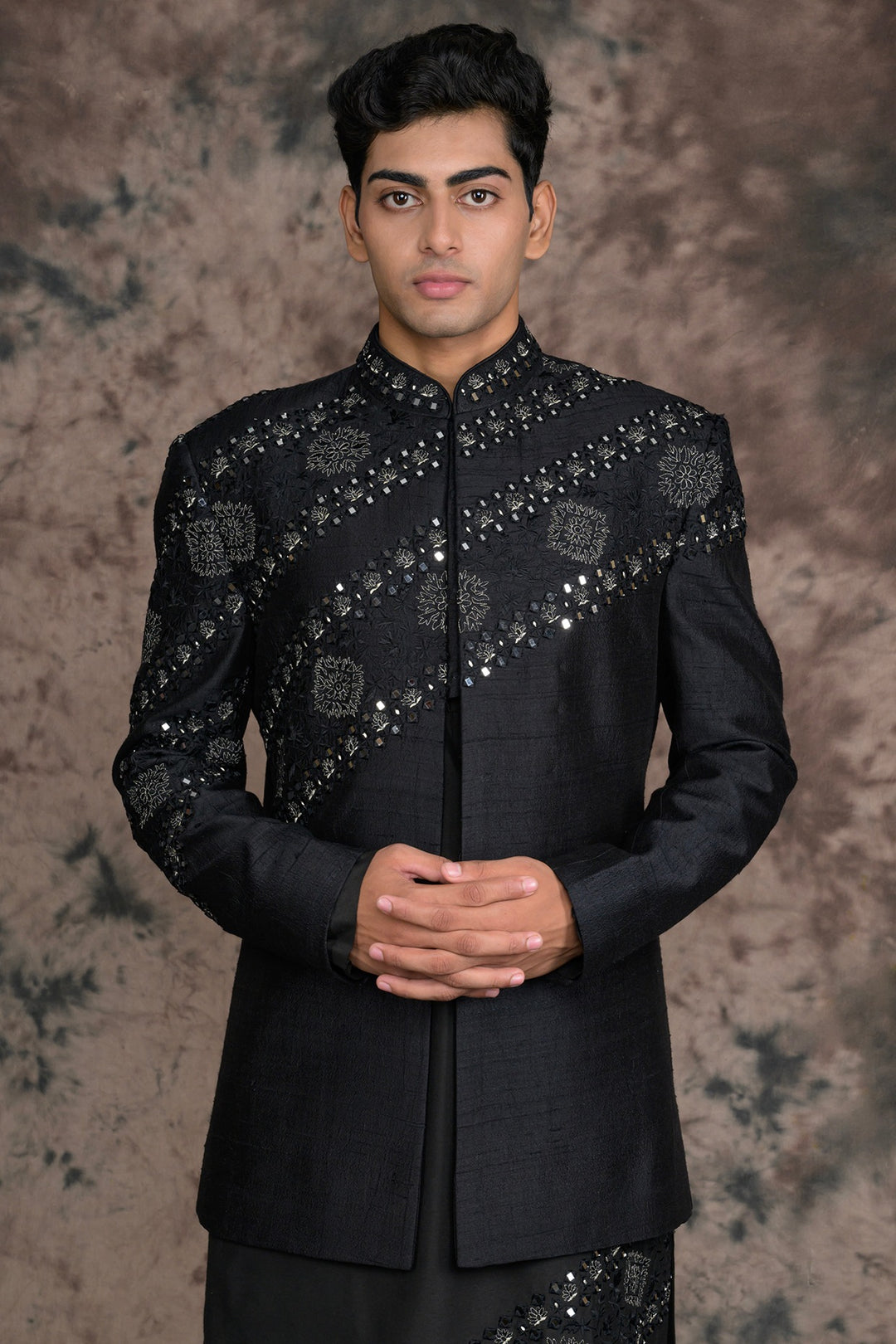 Luster Long Jacket & Kurta Set