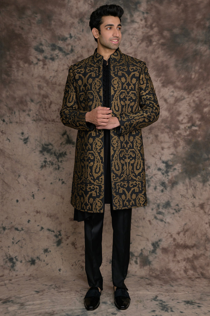 Pinnacle Long Open Jacket & Kurta Set