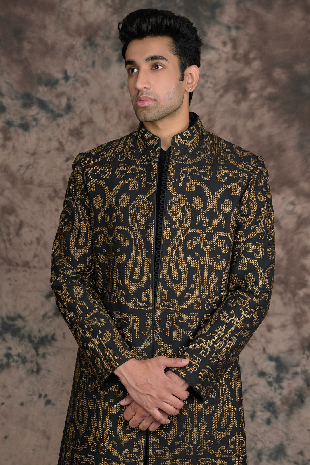 Pinnacle Long Open Jacket & Kurta Set