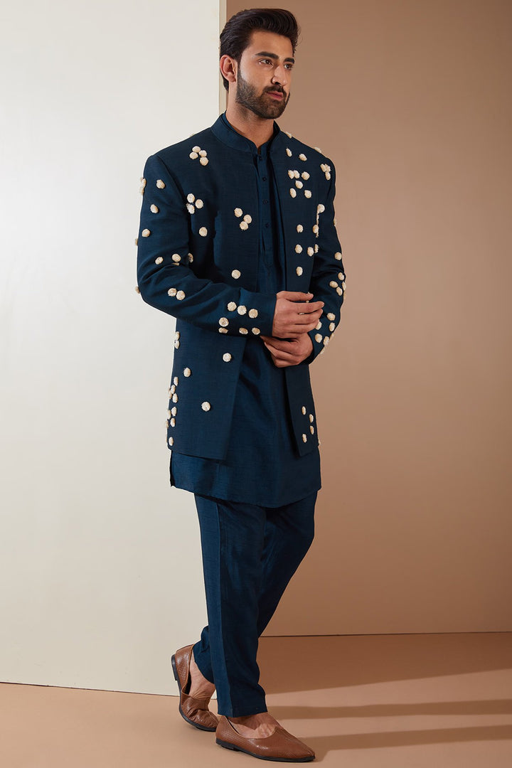 Slick Long Jacket & Kurta Set