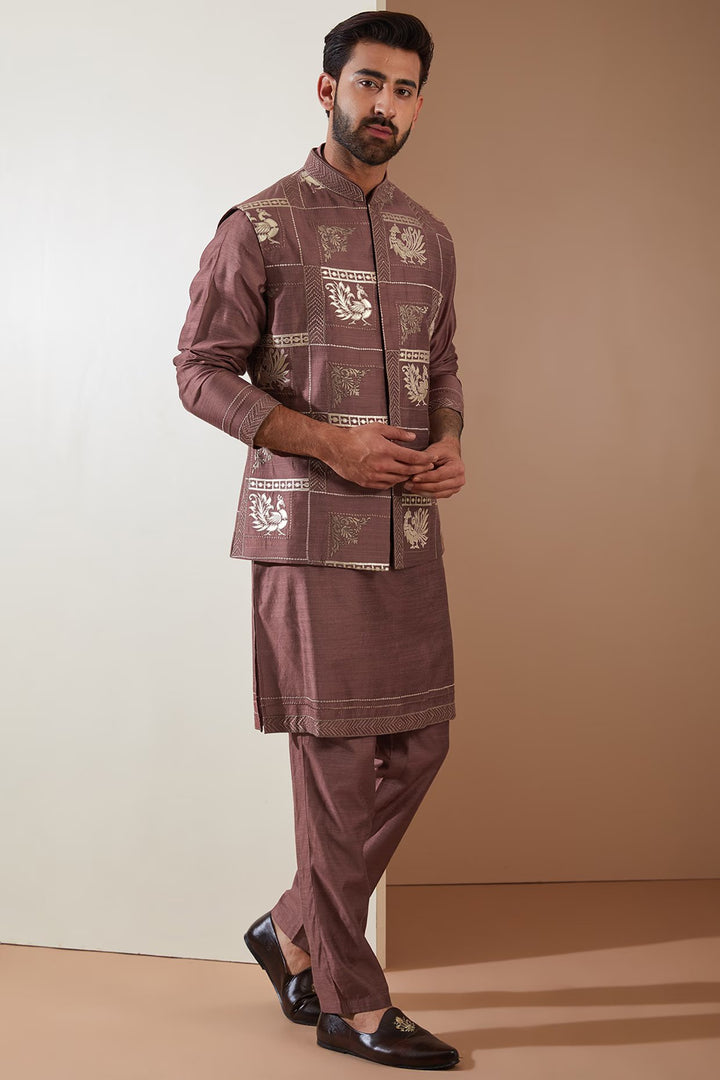 Upper Crust Short Jacket & Kurta Set