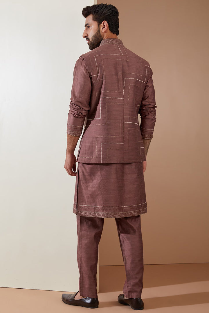 Upper Crust Short Jacket & Kurta Set