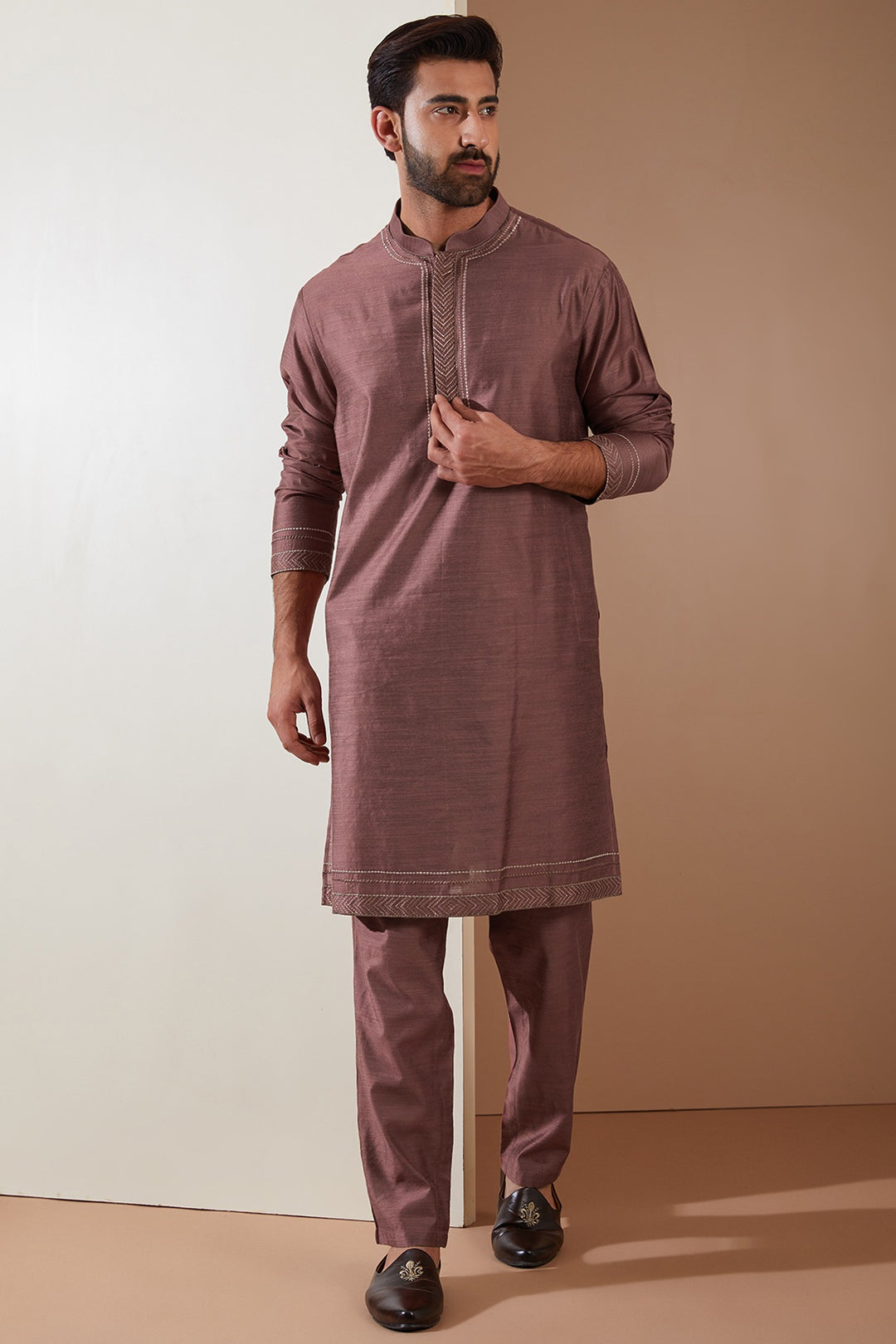 Upper Crust Short Jacket & Kurta Set