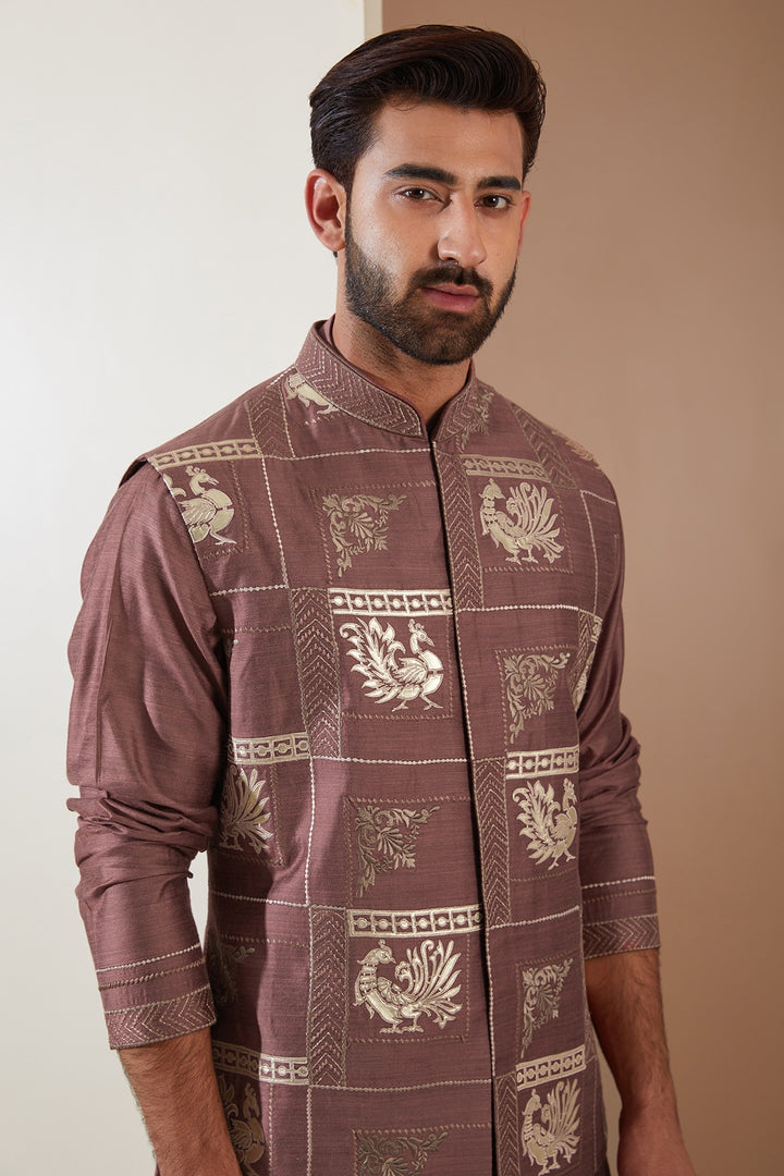 Upper Crust Short Jacket & Kurta Set