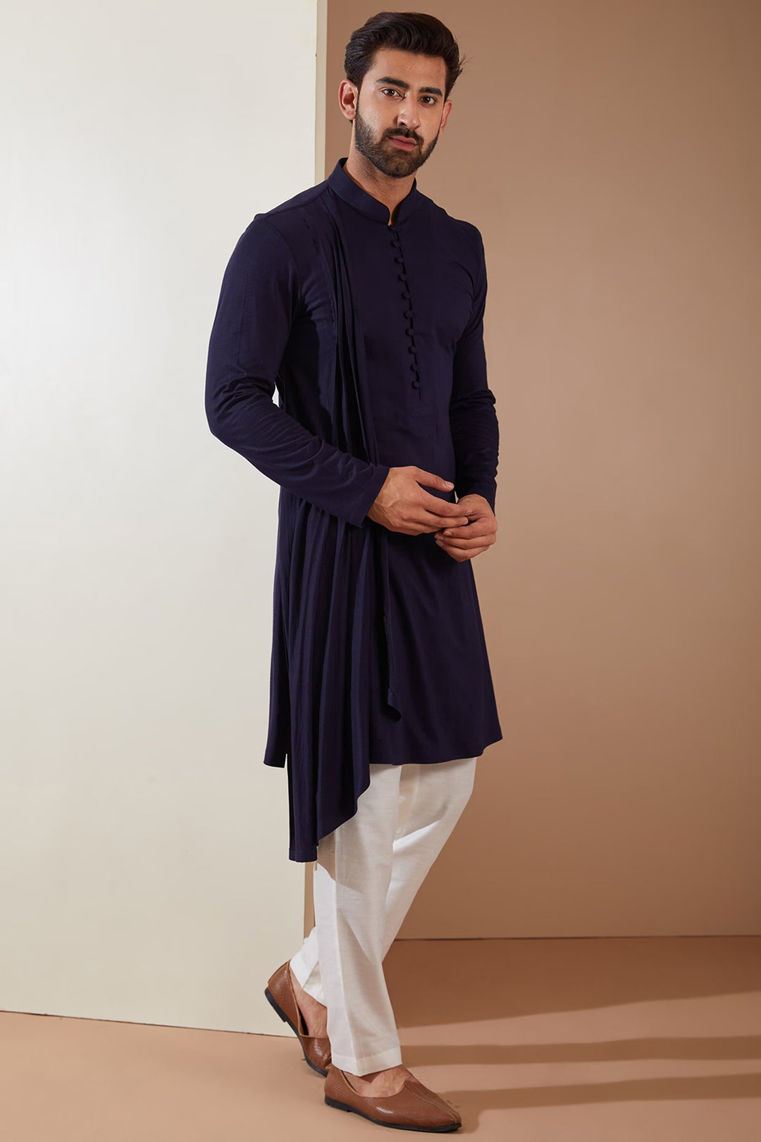 Urban Edge Short Jacket & Kurta Set