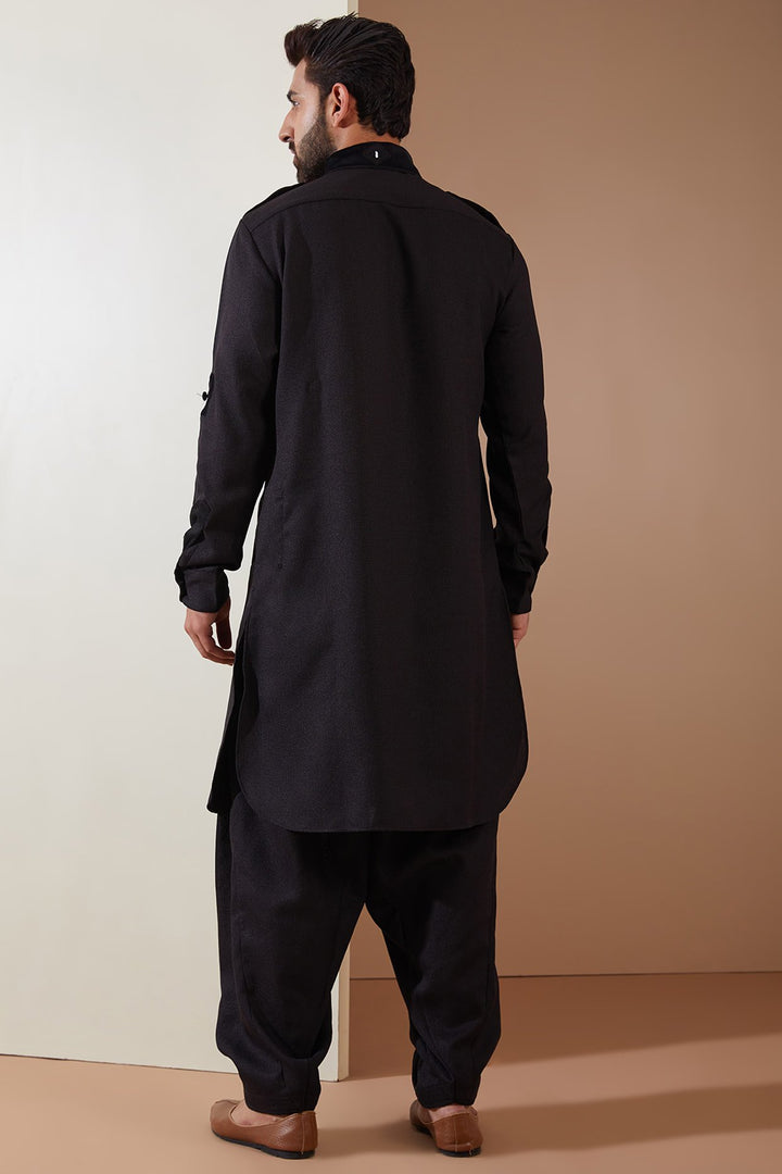 Spruced Pathani Kurta Set