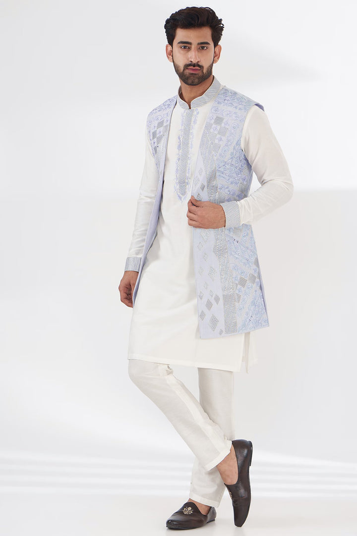 Signature Long Jacket & Kurta Set