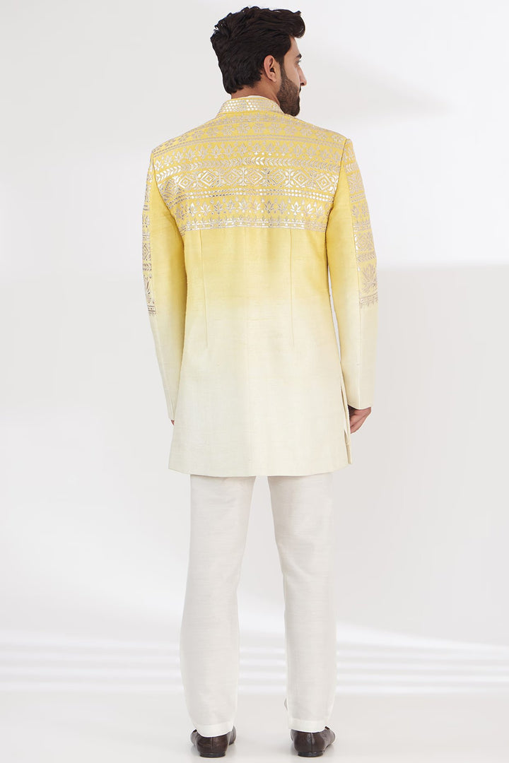 Timeless Long Ombre Jacket & Kurta Set